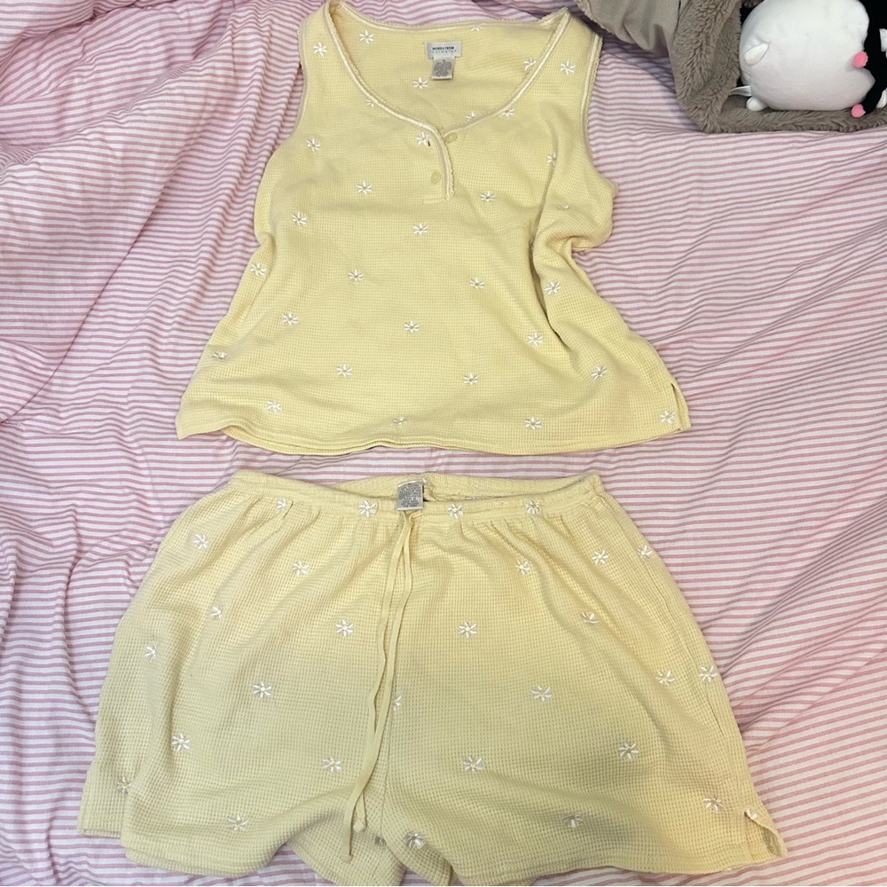 Yellow Sleeveless Pajama Set